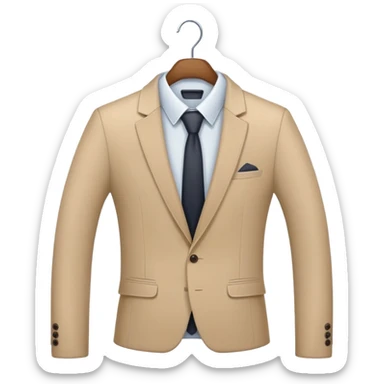 Minimalist clothes hanger with business blazer, professional style icon sticker