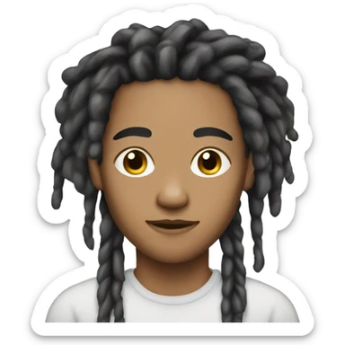A lightskin with dreads sticker