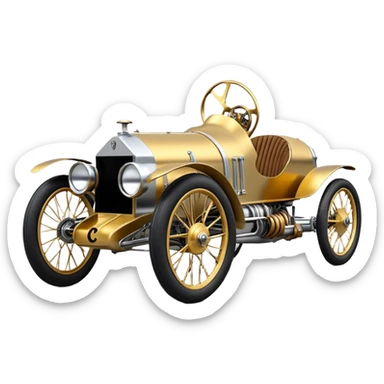  1949 luxury racing C-3PO Rolls Royce lowered powerful 4 cylinder engined silver ghost racing cyclekart with advanced rugged independent suspension, power steering and disc brakes  sticker