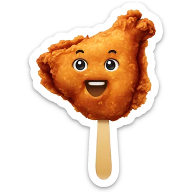 fried chicken with bbq sticker