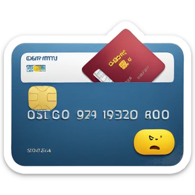 Credit card slamming down sticker