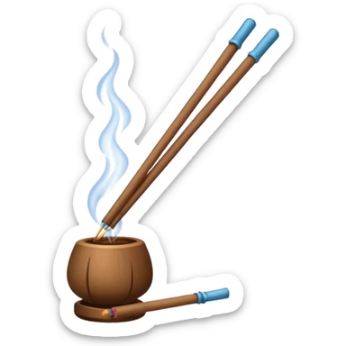 Wooden incense  sticker