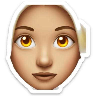 Girl with fire eyes sticker