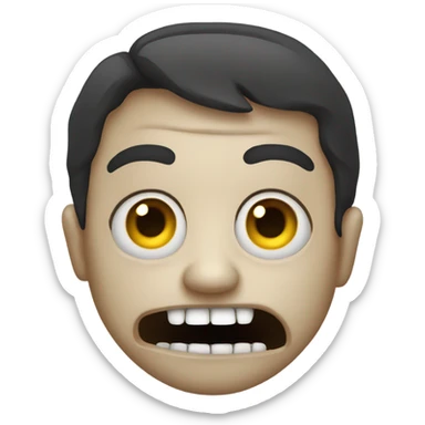 scary creepy ugly weird face sticker