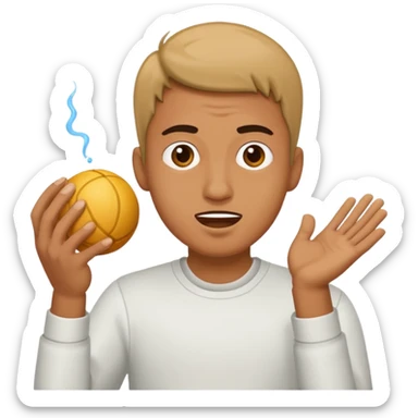 man throwing up makk balla sticker