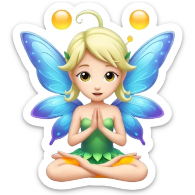 fairy character whisper pose with glow sticker