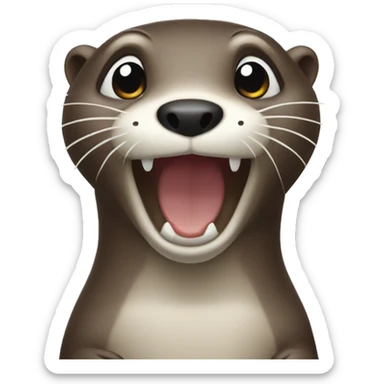 Otter saying "oh no!" sticker
