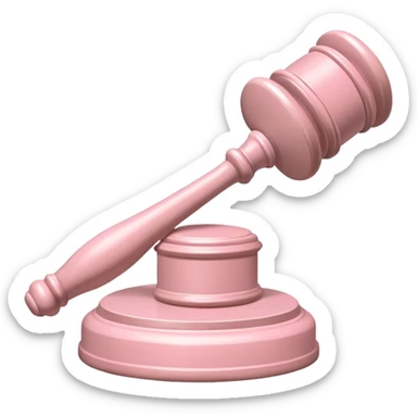 light pink gavel sticker