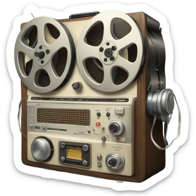vintage magnetophone reel to reel sticker