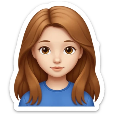 милая девушка с русыми длинными волосами sticker