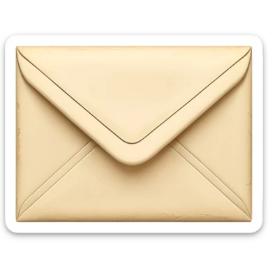 Cream-colored Letter Envelope  sticker