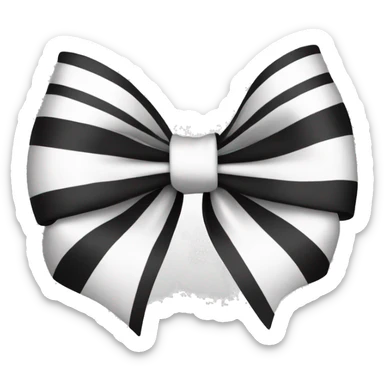 Black and white bow sticker