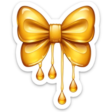 Bow made of honey sticker