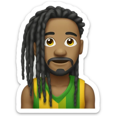 Rasta dreads jamaican sticker