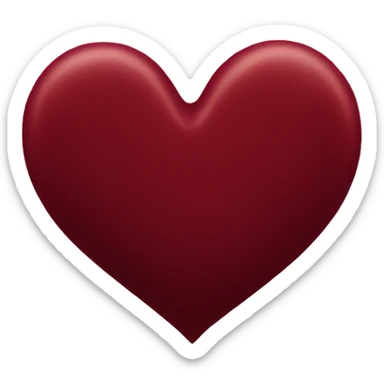 dark red heart sticker