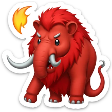 Create a slack emoji of a mastodon who needs to calm down sticker
