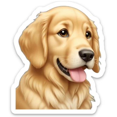 golden retriver puppy sticker