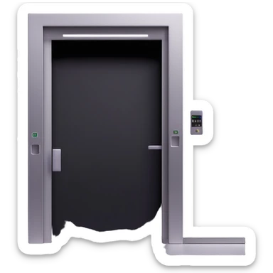 elevator doors opening sticker