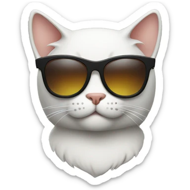 Cat with sunglasses sticker