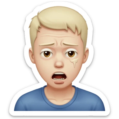 Guy choking himself emoji sticker