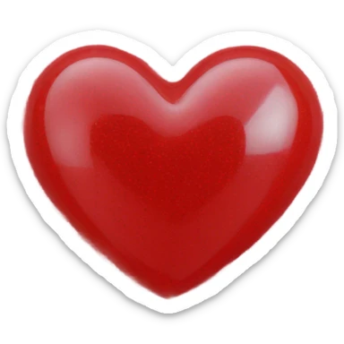 Red heart shine 1 pcs sticker