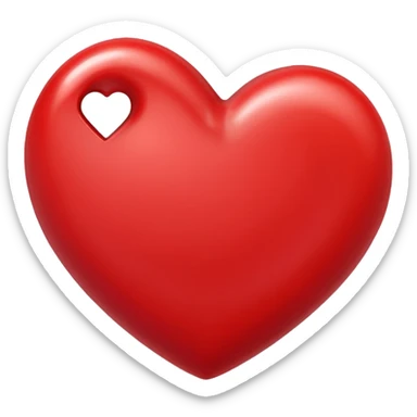 A red heart with the letter "J" in it sticker