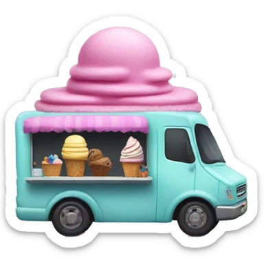 Alien Cake and ice cream truck  sticker