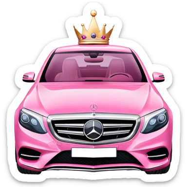 Pink Mercedes S class  sticker