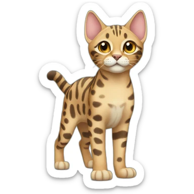 Savannah Cat Full Body sticker