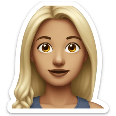 realistic portrait of woman sticker