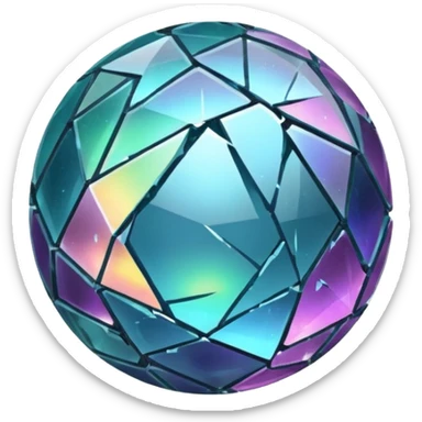 Make a shattered magic orb sticker