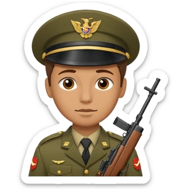 Soldier with rifle sticker