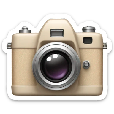 Beige photo camera  sticker