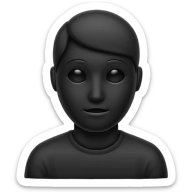 silueta negra persona sin cara sticker