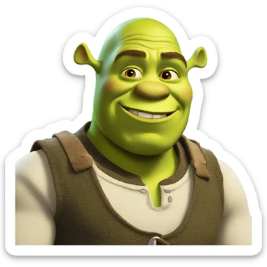Shrek being silly  sticker