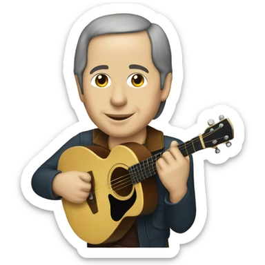 Paul Simon in the 70s sticker