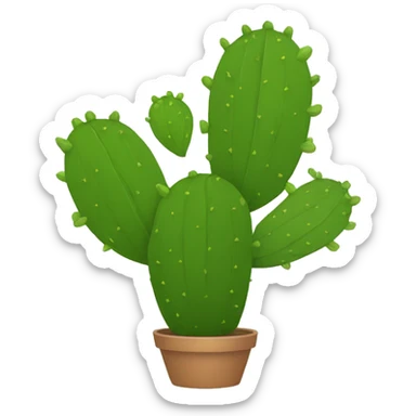 single flat Nopal without pot sticker