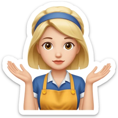 woman with apron sticker