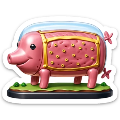  jeff koons style SPAM MEAT FINE ART sculpture landscape  sticker