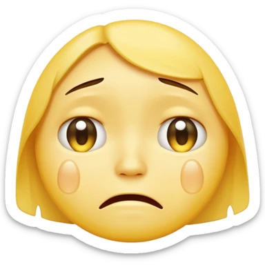 very very very very very very sad yellow faced emoji with lots and lots and lots of tears sticker