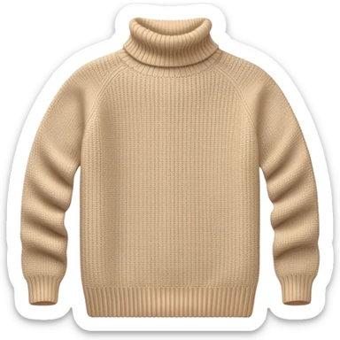 Turtleneck beige sweater sticker