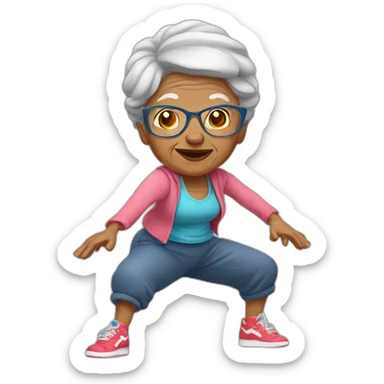 A grandmother who does breakdance sticker