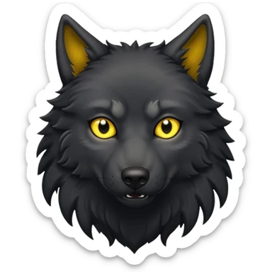i want an black wolf it should look dangerous sticker