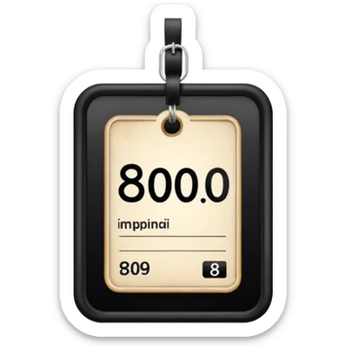 Tag with the price of 800₽ sticker