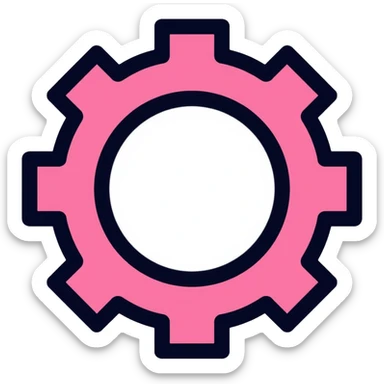 settings gear for web application sticker