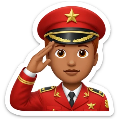 Red salute comrade! sticker