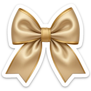Beige bow sticker