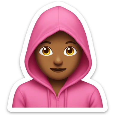 Pink hoodie sticker