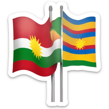 Kurdistan flag as normal flag emoji  sticker