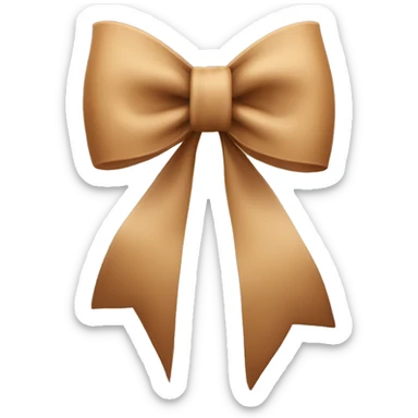 Light Brown bow  sticker